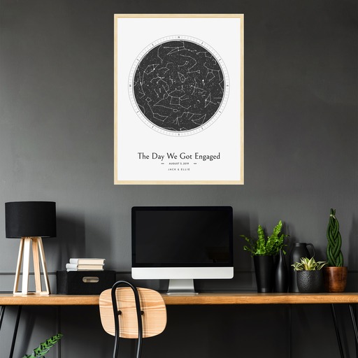The Day We Got Engaged Poster - Celestial Map 4