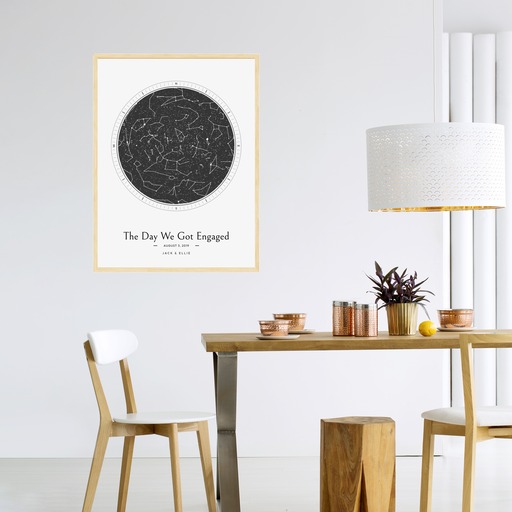 The Day We Got Engaged Poster - Celestial Map 5