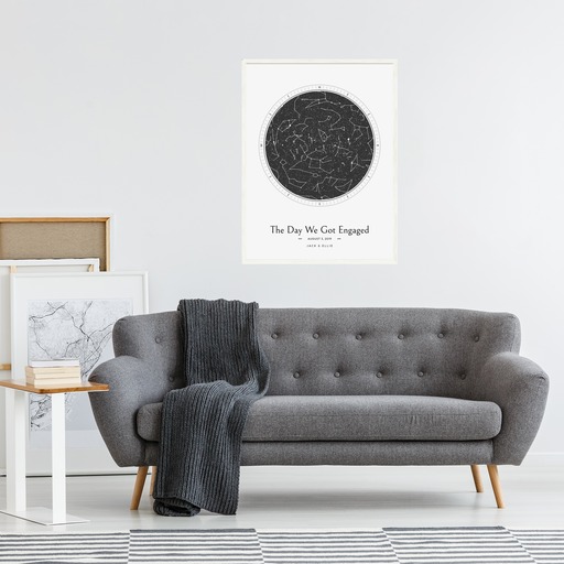 The Day We Got Engaged Poster - Celestial Map 6