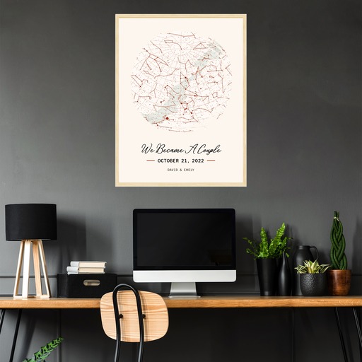 When We Became a Couple Poster - Celestial Map 2