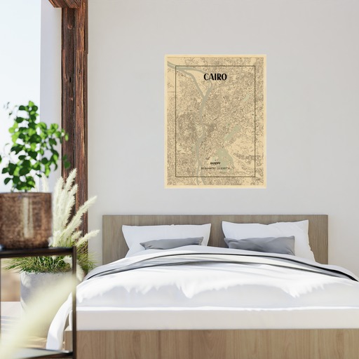 Cairo in Vintage Poster - Street Map 6