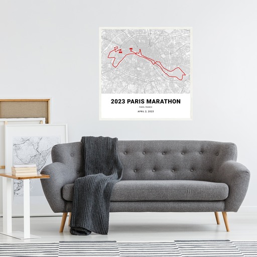 2023 Paris Marathon Poster - Route Map 6