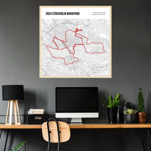 2024 Stockholm Marathon Poster - Route Map 4