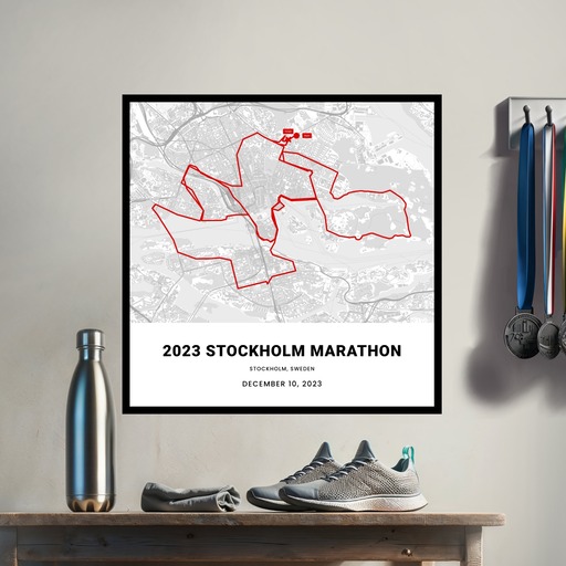 2023 Stockholm Marathon Poster - Route Map 3
