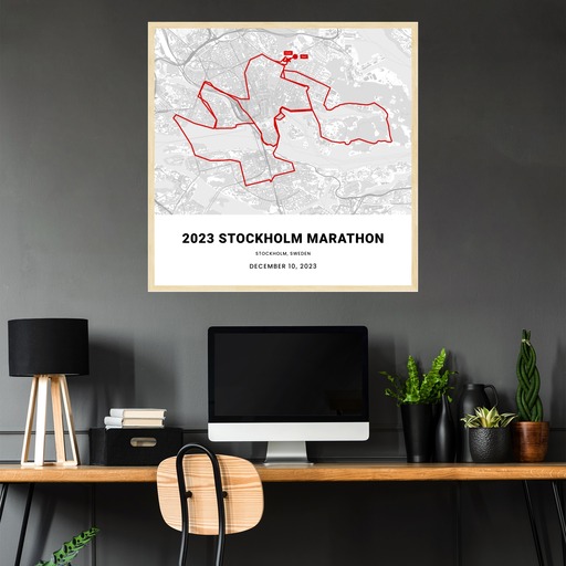 2023 Stockholm Marathon Poster - Route Map 4