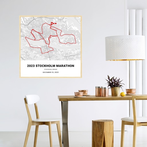 2023 Stockholm Marathon Poster - Route Map 5