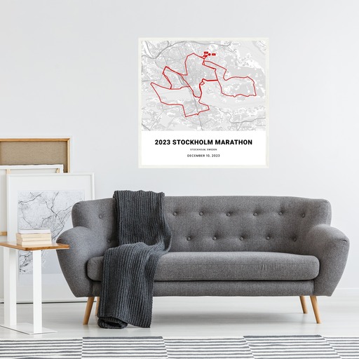 2023 Stockholm Marathon Poster - Route Map 6