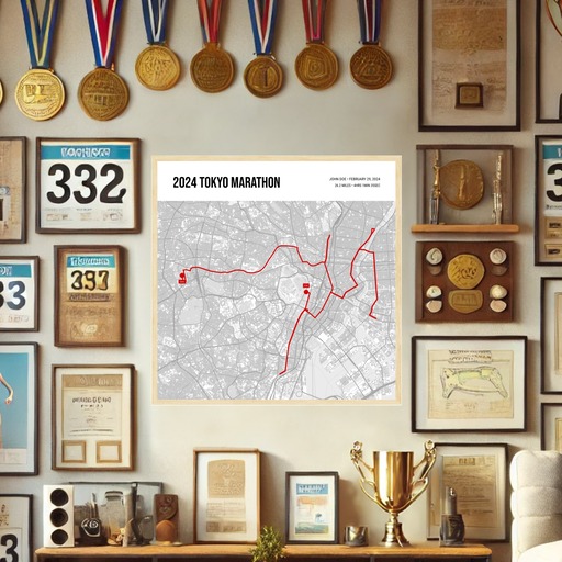 2024 Tokyo Marathon Poster - Route Map 2