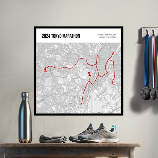 2024 Tokyo Marathon Poster - Route Map 3
