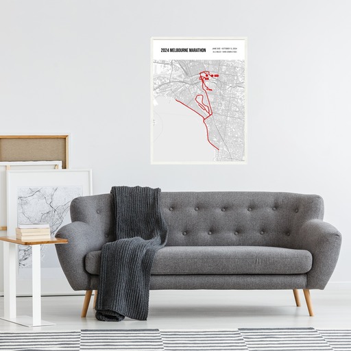 2024 Melbourne Marathon Poster - Route Map 6