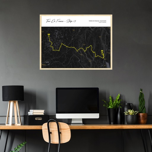 2023 Tour de France Stage 13 Poster - Route Map 3