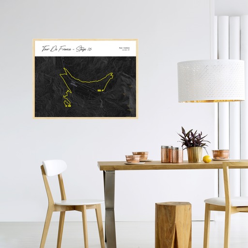 2023 Tour de France Stage 16 Poster - Route Map 4