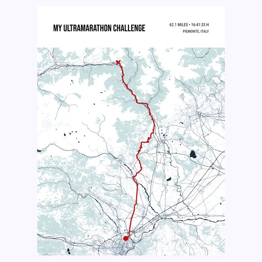 My Ultramarathon Challenge Poster - Route Map 1