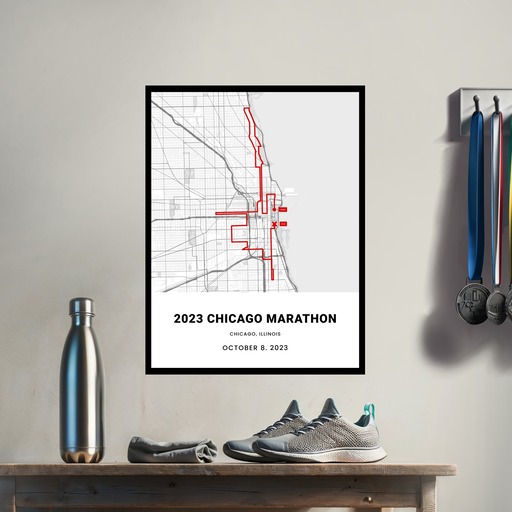 2023 Chicago Marathon Poster - Route Map 4