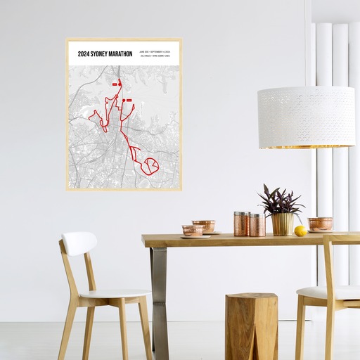2024 Sydney Marathon Poster - Route Map 5