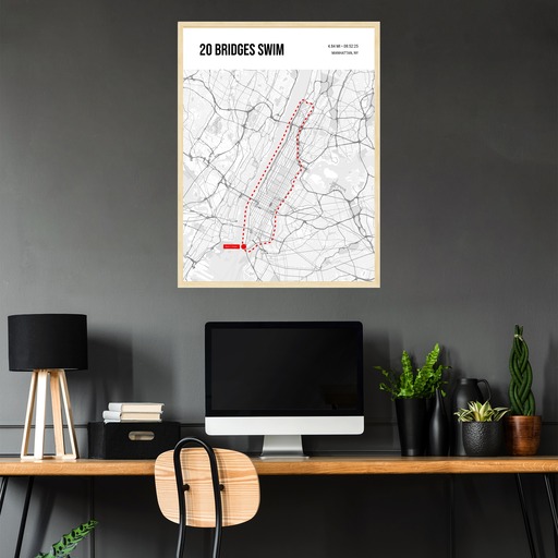 20 Bridges Swim Poster - Route Map 2