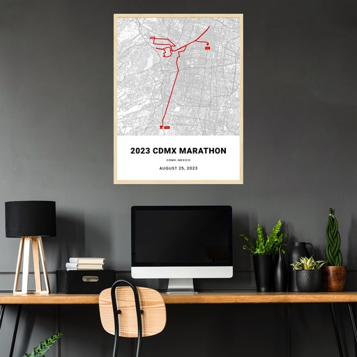 2023 Mexico City Marathon Poster - Route Map 4