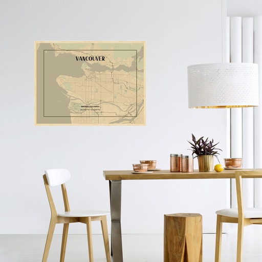 Vancouver in Vintage Poster - Street Map 4