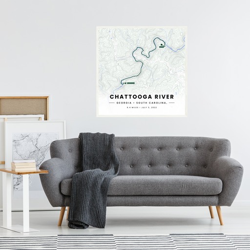 Rafting Trip to the Chattooga River Poster - Route Map 5