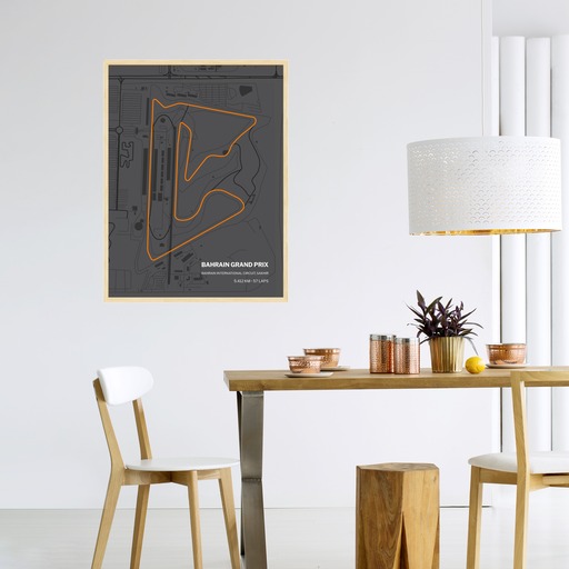 Bahrain Grand Prix Poster - Track Map 4