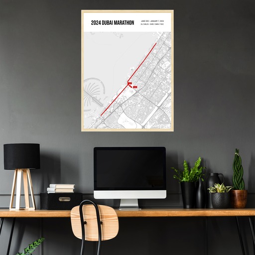 2024 Dubai Marathon Poster - Route Map 4