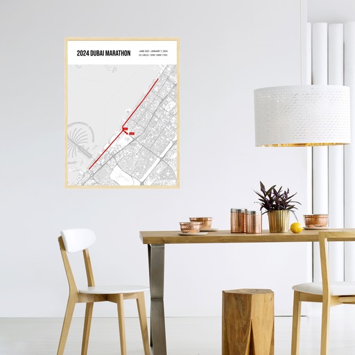 2024 Dubai Marathon Poster - Route Map 5