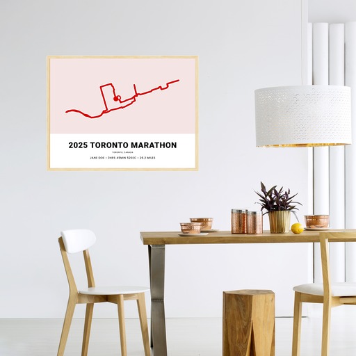 Minimalist 2025 Toronto Marathon Poster - Route Map 5