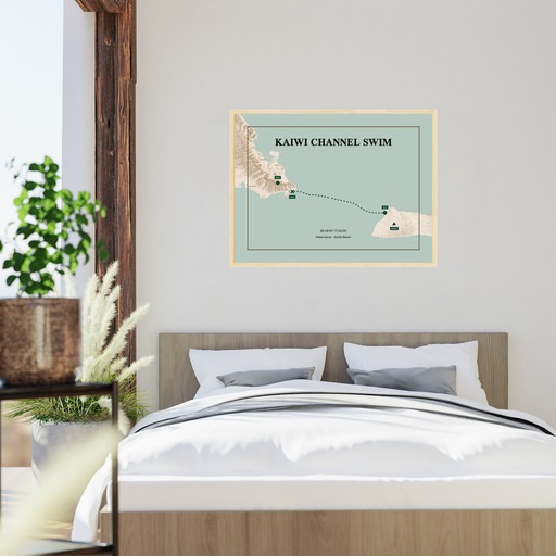 Kaiwi Channel Swim Poster - Route Map 5