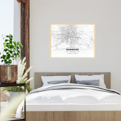 Bangkok in Light Poster - Street Map 6