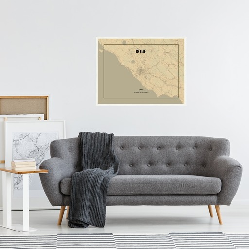 Rome in Vintage Poster - Street Map 5