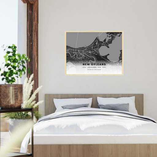 New Orleans in Dark Poster - Street Map 6
