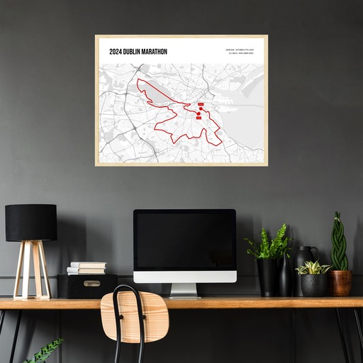 2024 Dublin Marathon Poster - Route Map 4