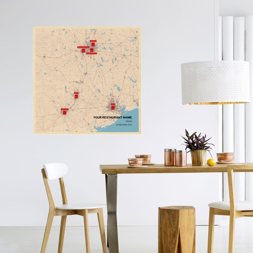 Our Restaurants Map Poster - Street Map 3