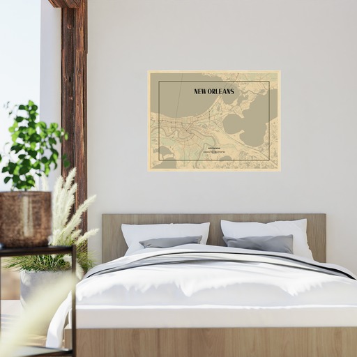 New Orleans in Vintage Poster - Street Map 6