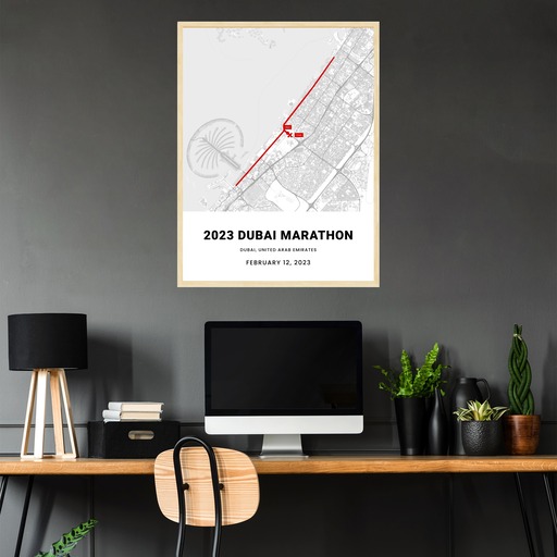 2023 Dubai Marathon Poster - Route Map 4