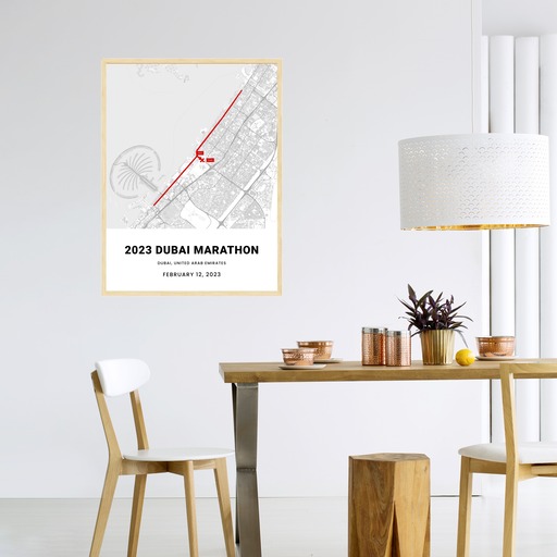 2023 Dubai Marathon Poster - Route Map 5