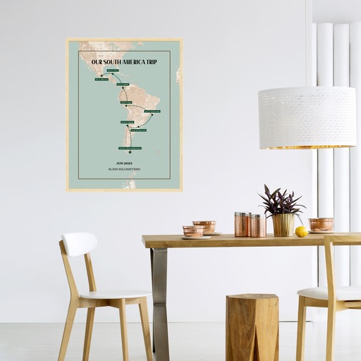 Our South America Trip Poster - Route Map 3