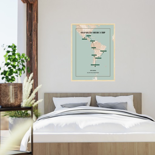 Our South America Trip Poster - Route Map 5