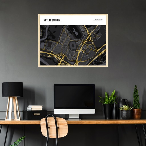 NY Jets Stadium Poster - Street Map 4