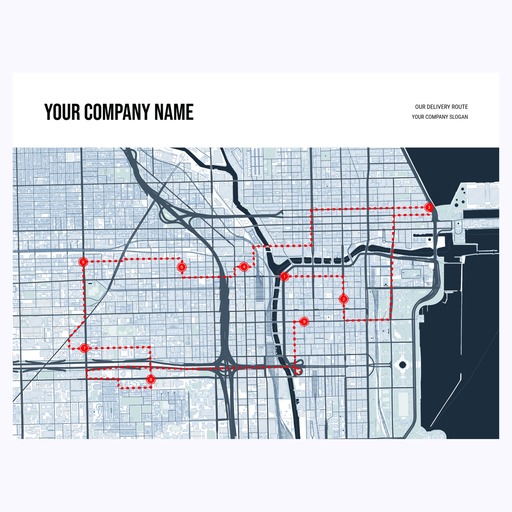 Our Delivery Route Map Poster - Route Map 1