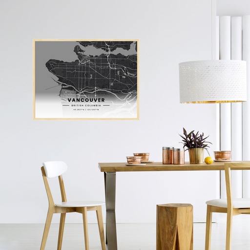 Vancouver in Dark Poster - Street Map 4