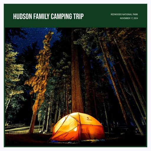 Family Camping Trip Poster - Photo Collage Print 1