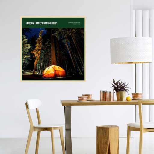 Family Camping Trip Poster - Photo Collage Print 3