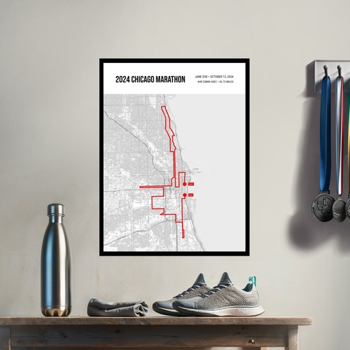 2024 Chicago Marathon Poster - Route Map 4