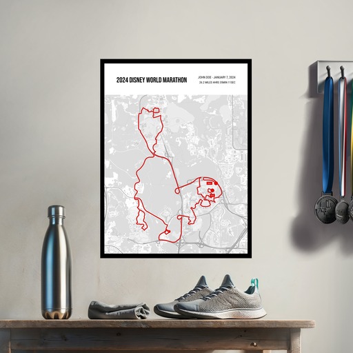 2024 Disney World Marathon Poster - Route Map 3