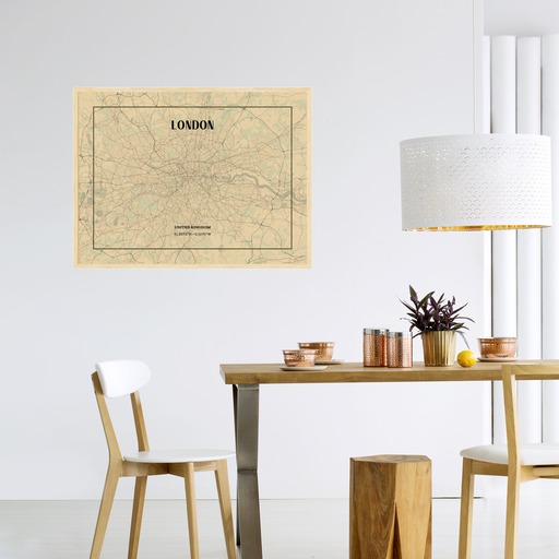 London in Vintage Poster - Street Map 4