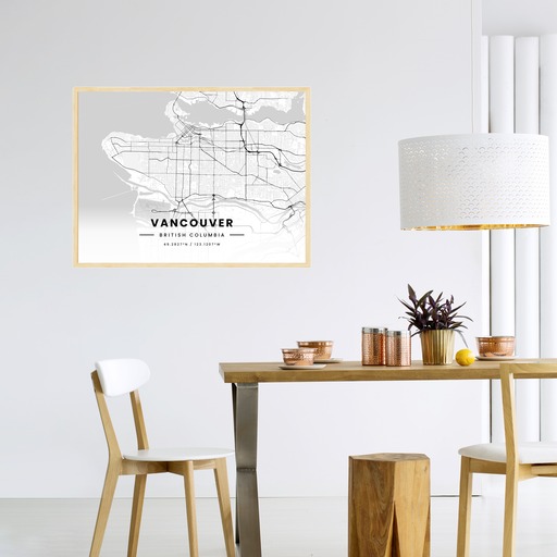 Vancouver in Light Poster - Street Map 4