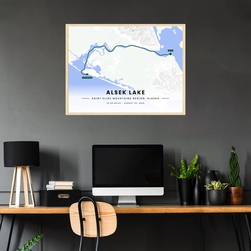 Our Rafting Trip to the Alsek River Poster - Route Map 3