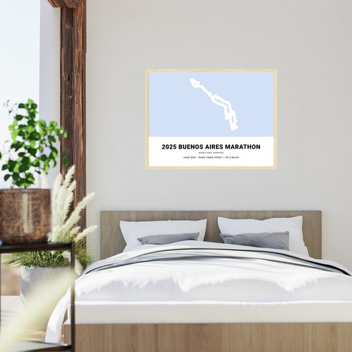 Minimalis 2025 Buenos Aires Marathon Poster - Route Map 5