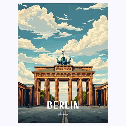 Berlin Travel Print - Vintage Travel Art Poster 1